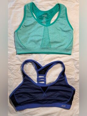 Dansk Teal & Navy Blue Racerback Sports Bras